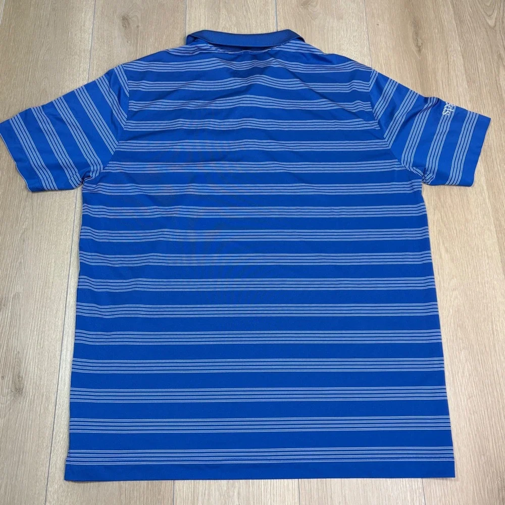 Nike Golf 2012 PGA Championship Kiawah Island Blue Striped Polo Mens XL Dri-FIT